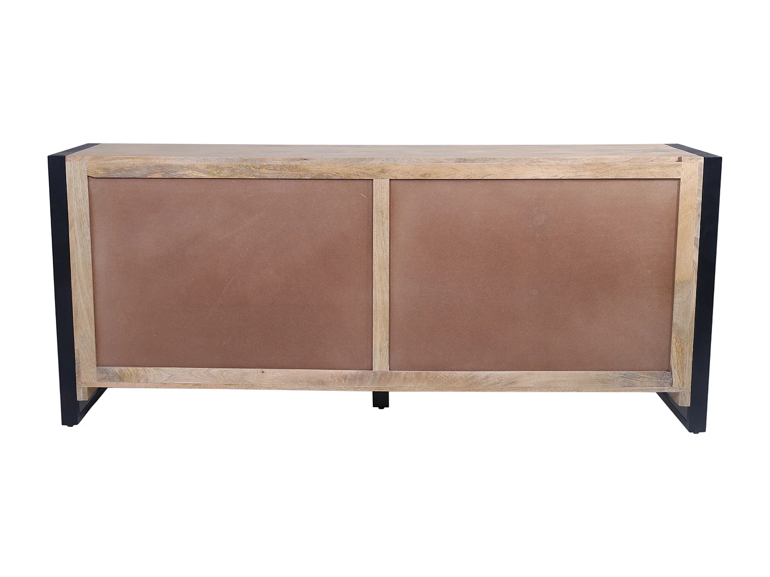 Credenza con 1 anta e 6 cassetti in Legno di mango e Metallo Naturale e Nero  - HARLEM II