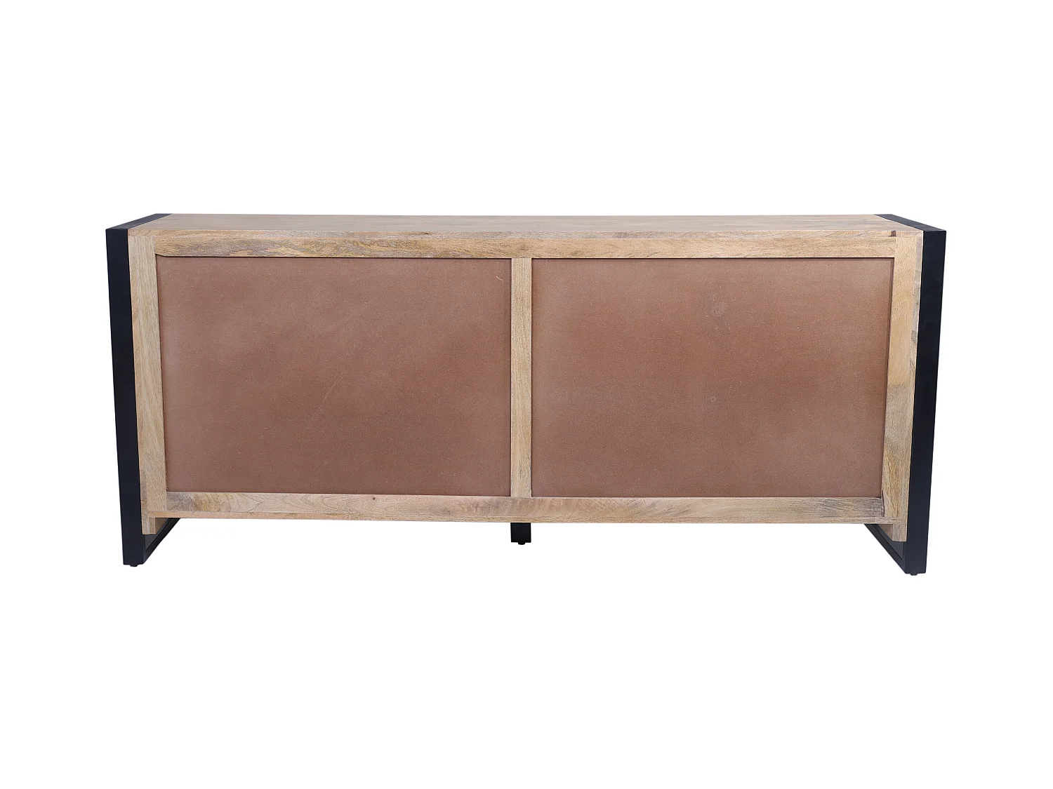Credenza con 1 anta e 6 cassetti in Legno di mango e Metallo Naturale e Nero  - HARLEM II