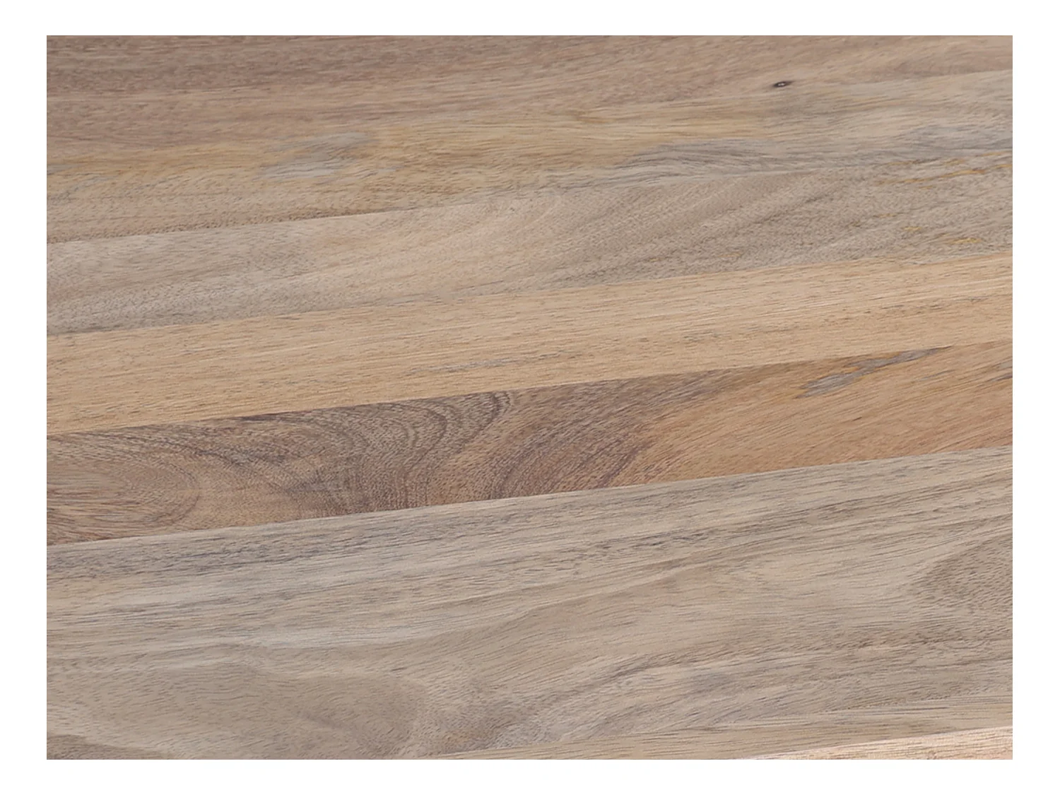 Meuble de bar avec 3 étagères en bois de manguier et métal - Naturel et noir - HARLEM II