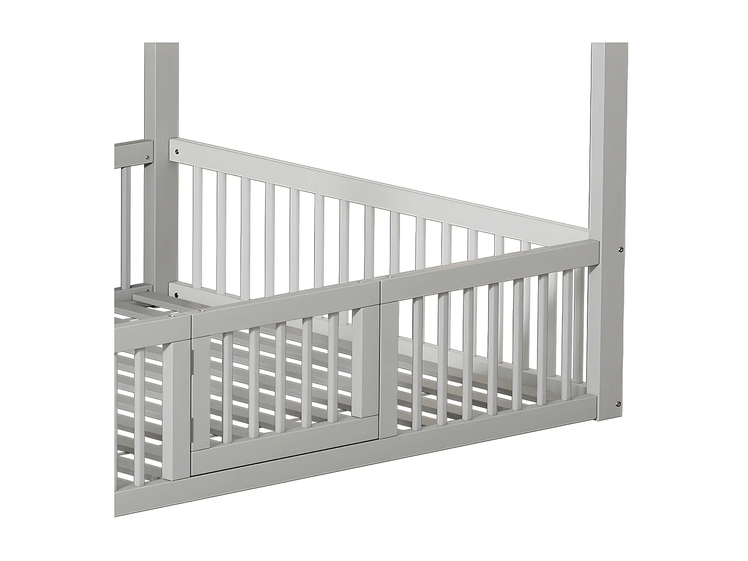 Cama cabina para niños - 140x200cm - madera maciza - Blanco