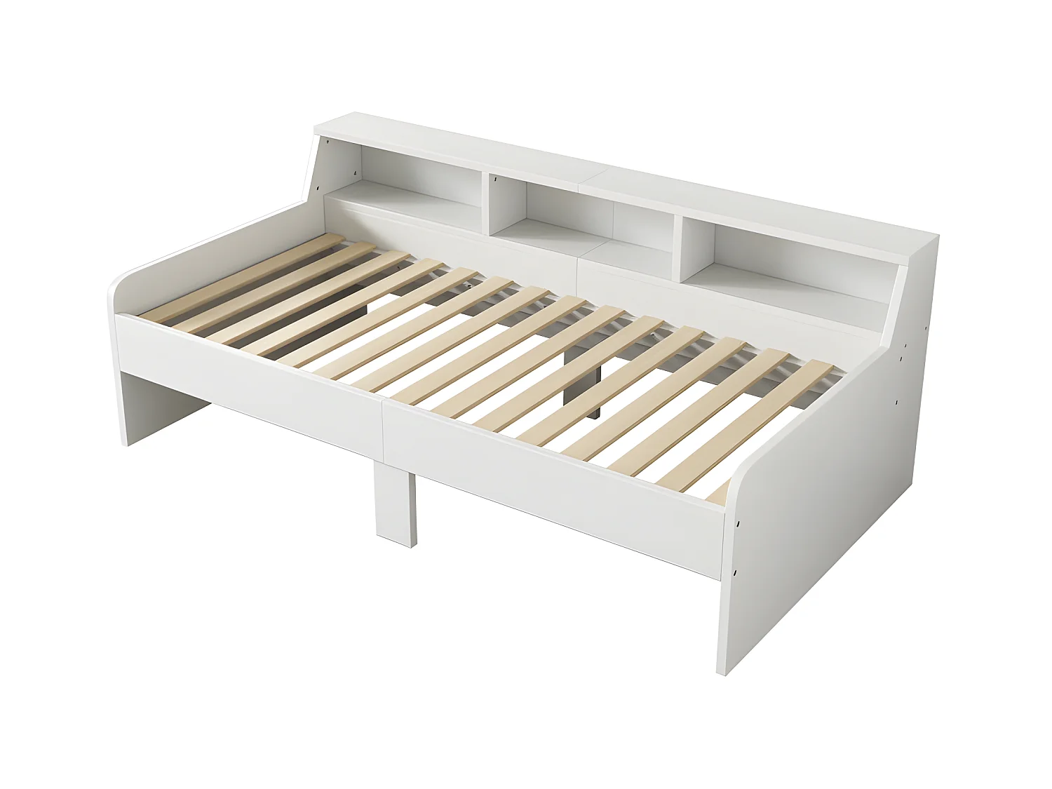 Dagbed - slaapbank 90x200cm met 2 laden - Wit