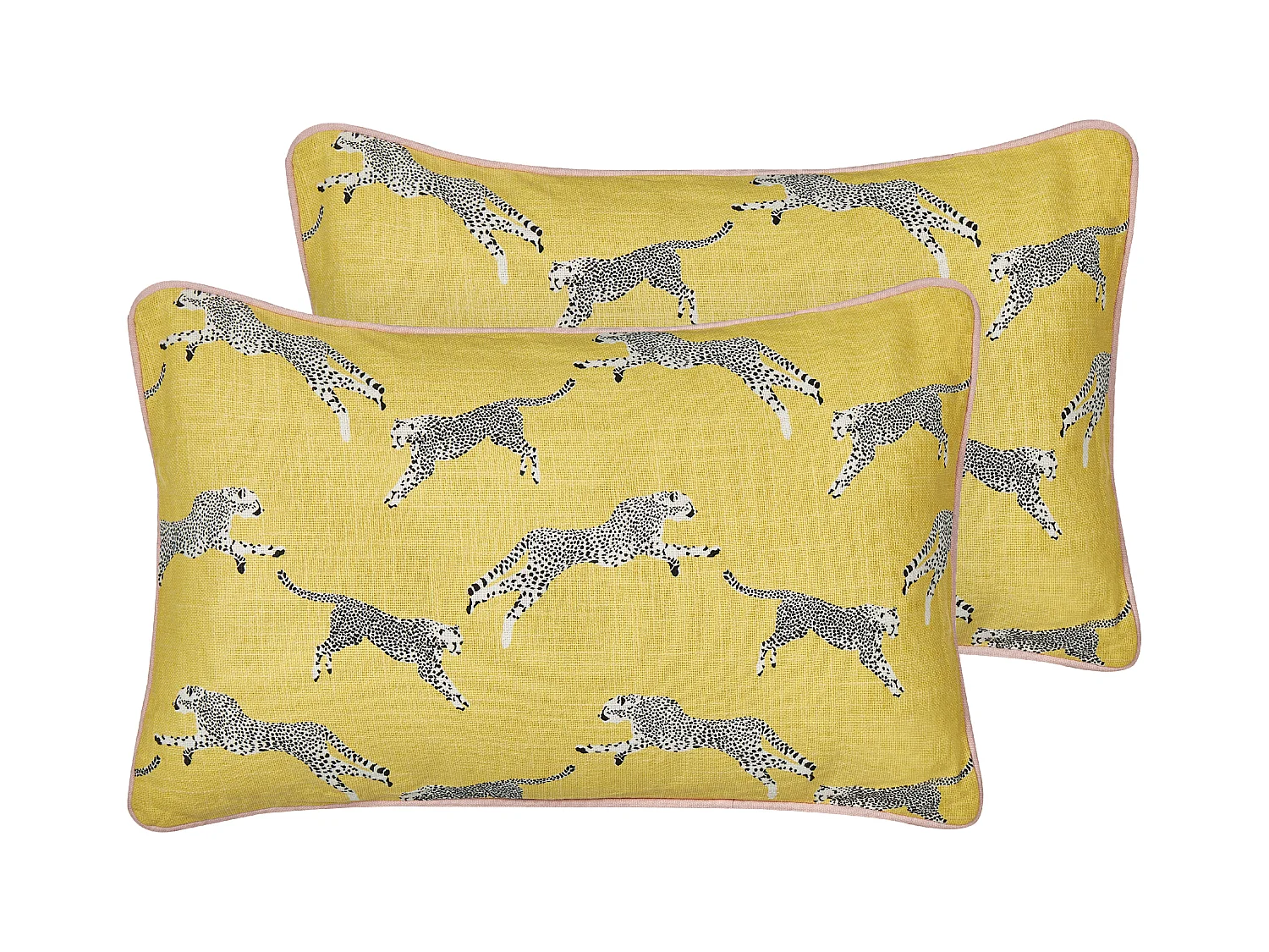 Lot de 2 coussins décoratifs ARALES Coton 30 x 50 cm Jaune