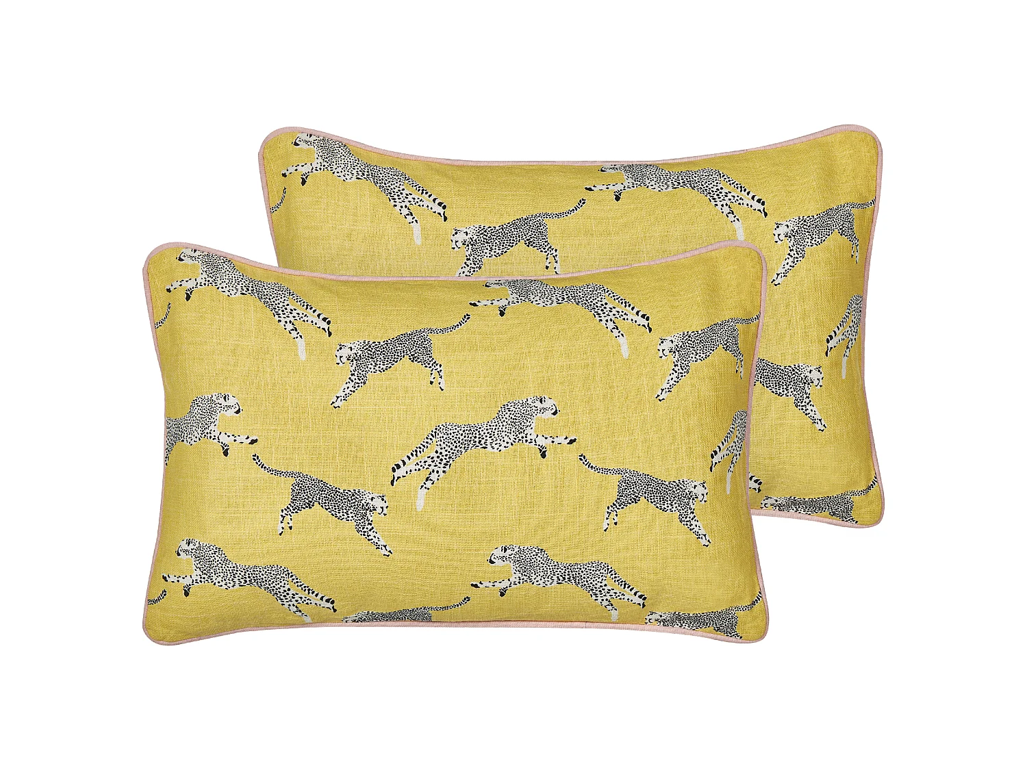 Dekokissen Tiermotiv Baumwolle gelb 30 x 50 cm 2er Set ARALES