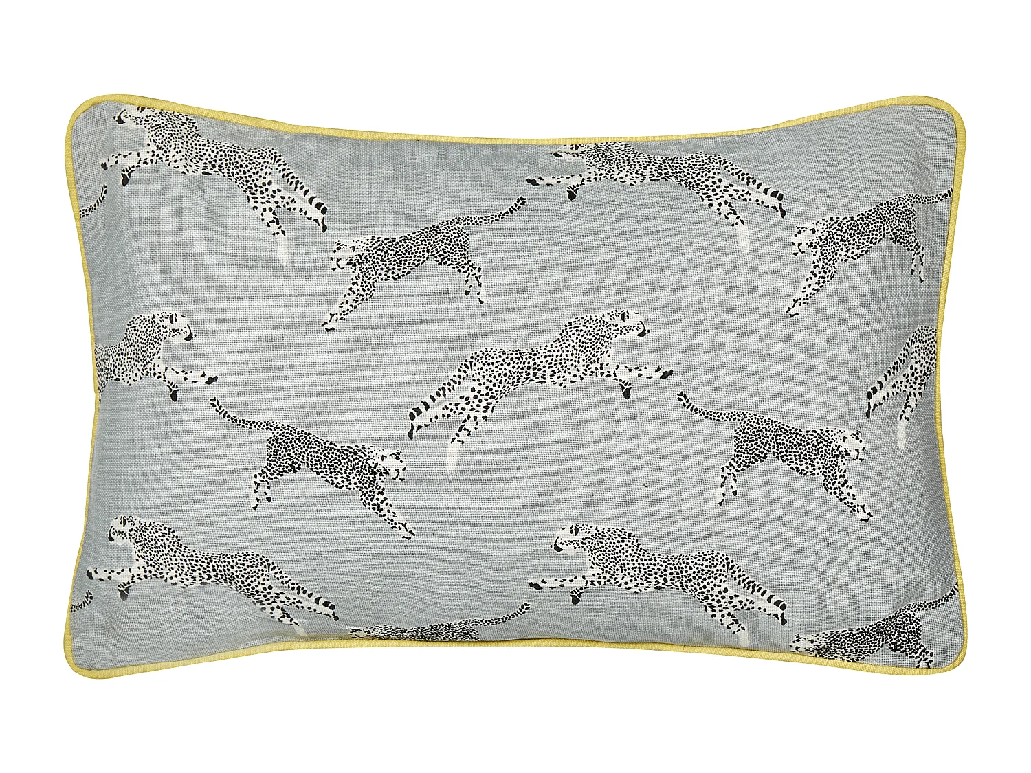 Set van 2 decoratieve kussens ARALES Katoen 30 x 50 cm Lichtgrijs Dierenprint