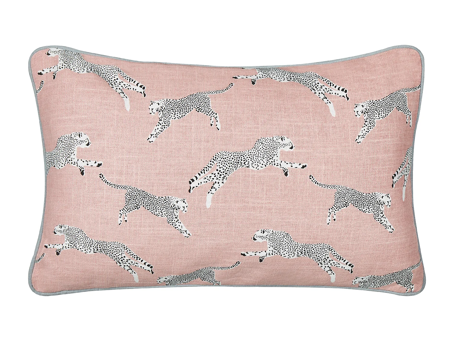 Dekokissen 2er Set ARALES Baumwolle 30 x 50 cm Pastellrosa Tiermuster