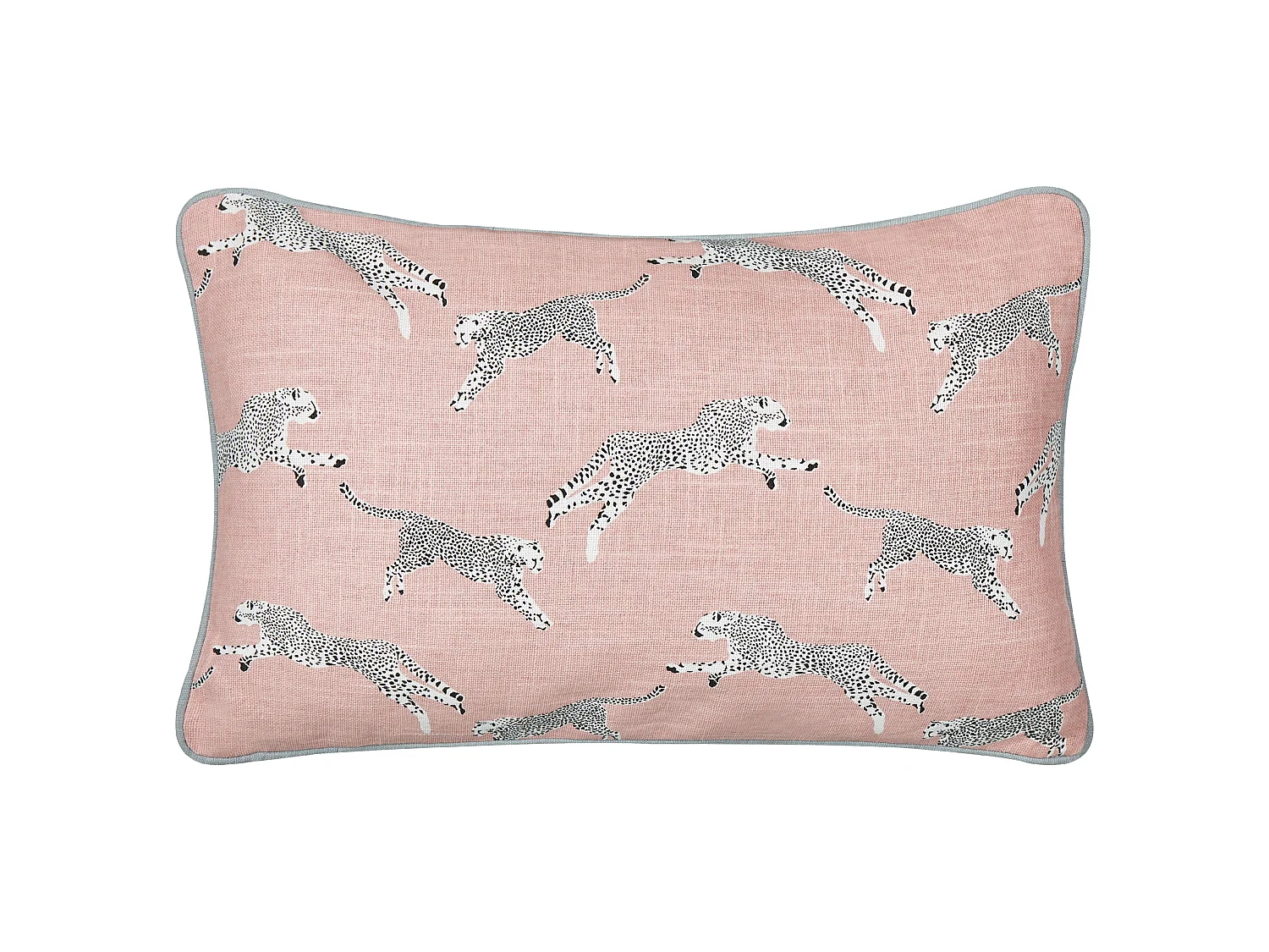 Lot de 2 coussins décoratifs ARALES Coton 30 x 50 cm Rose pastel Motif animal