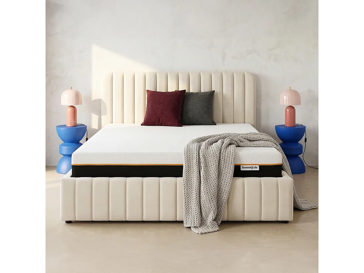 Matelas 140x190 cm mousse gel à mémoire de forme, double confort - 22 cm - Dual Confort
