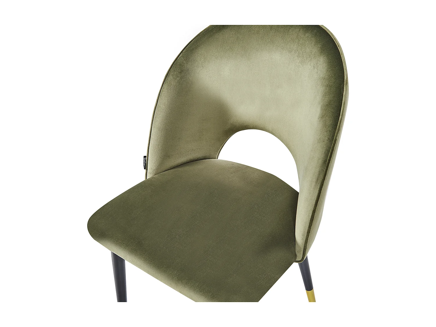 Set van 2 eetkamerstoelen MAGALIA Fluweel Olijfgroen