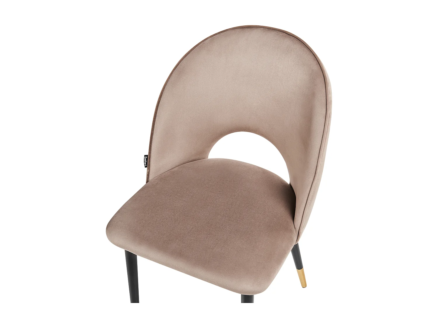 Conjunto de 2 sillas de comedor MAGALIA Terciopelo Gris pardo