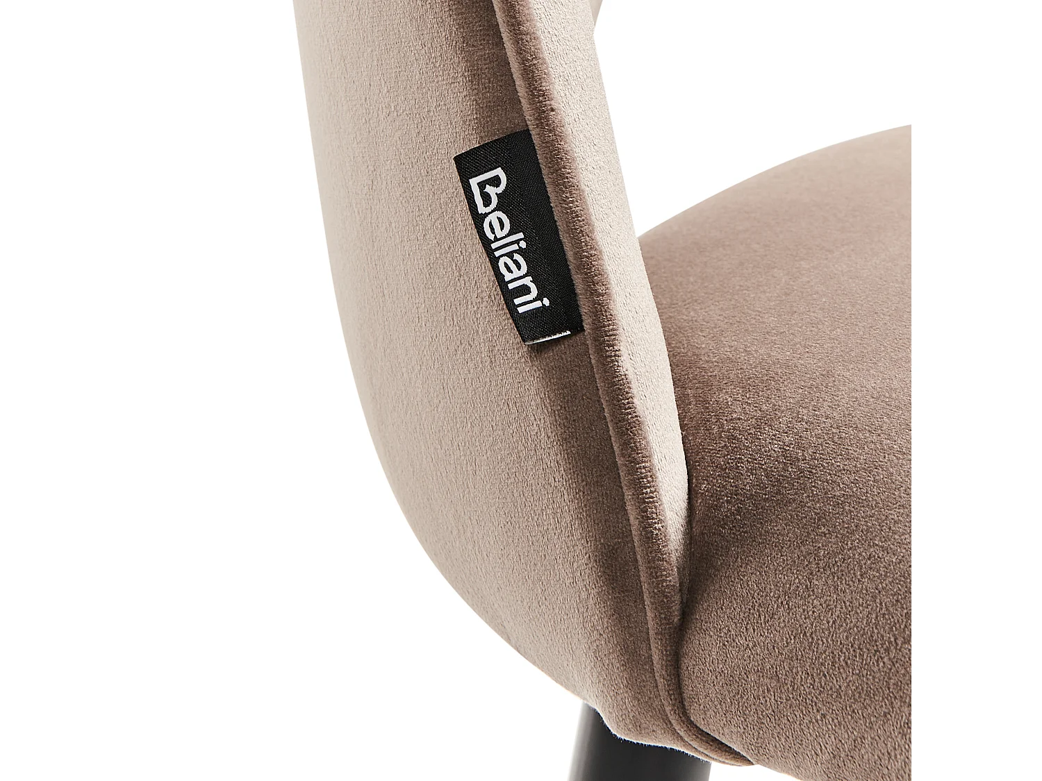 Conjunto de 2 sillas de comedor MAGALIA Terciopelo Gris pardo