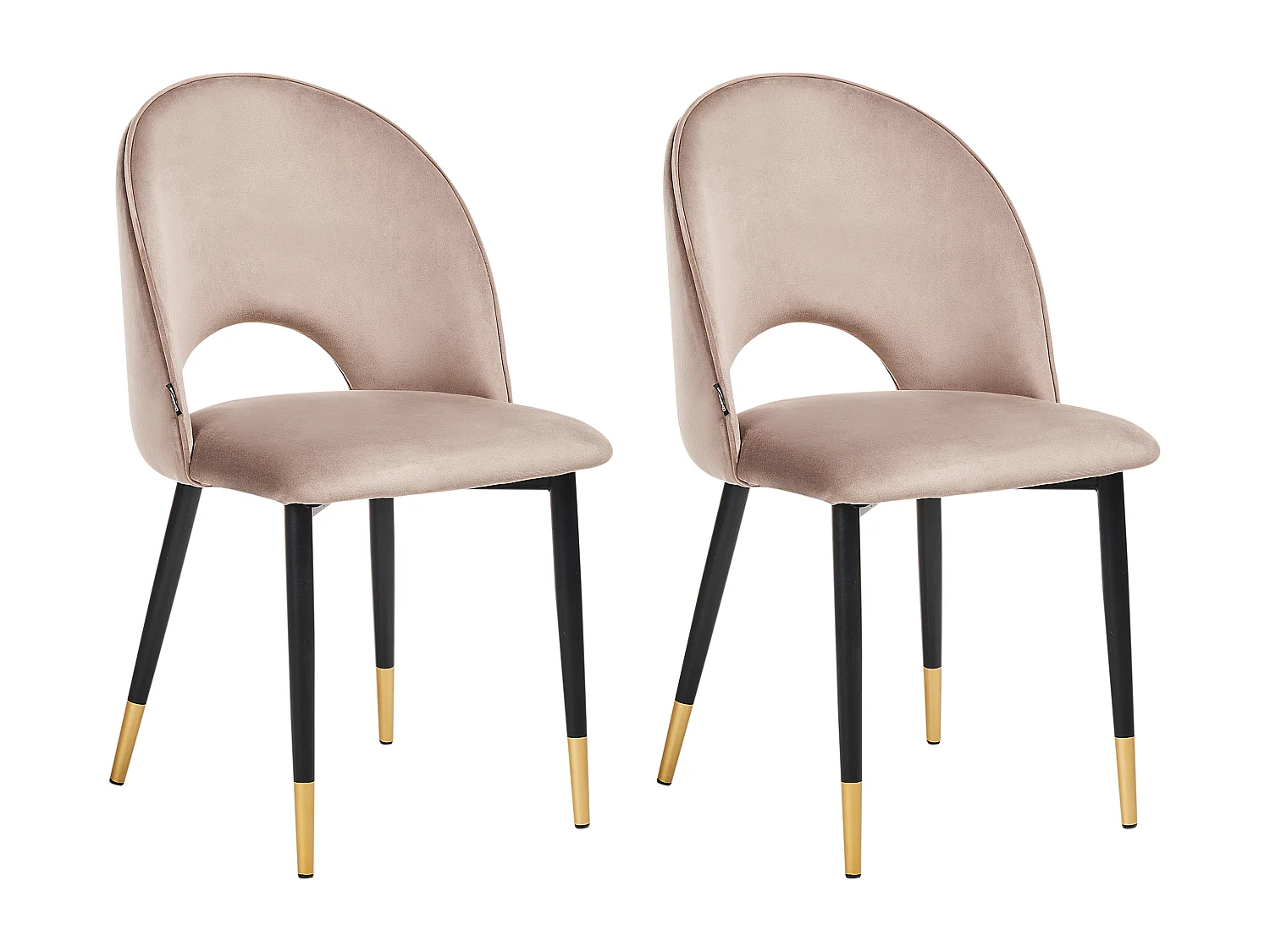Set van 2 eetkamerstoelen MAGALIA Fluweel Taupe