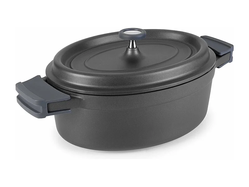 Lacor Cocotte ovale en fonte émaillée 31cm noir - 25935