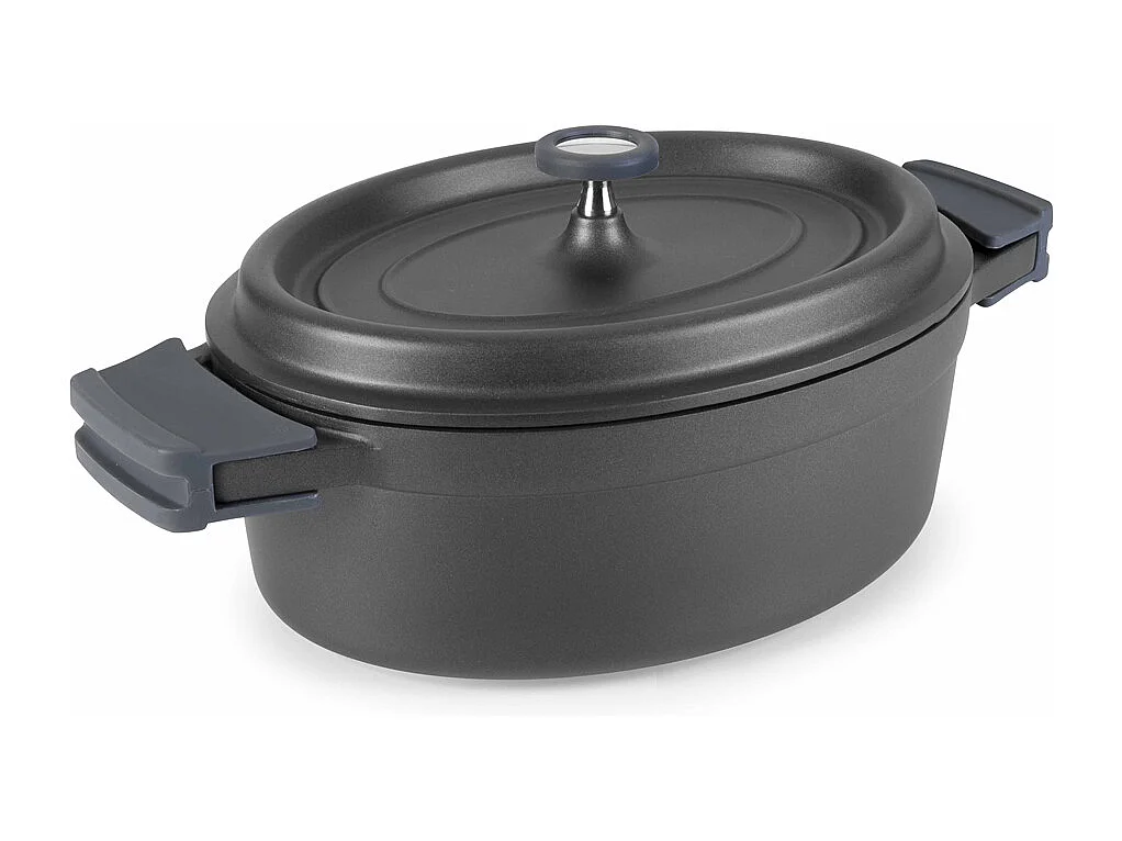 Lacor Cocotte ovale en fonte émaillée 31cm noir - 25935