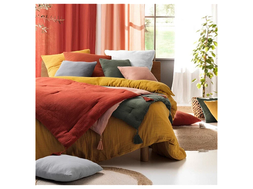 Beddengoed van Katoengaas "Angelia" Wit 260x240cm