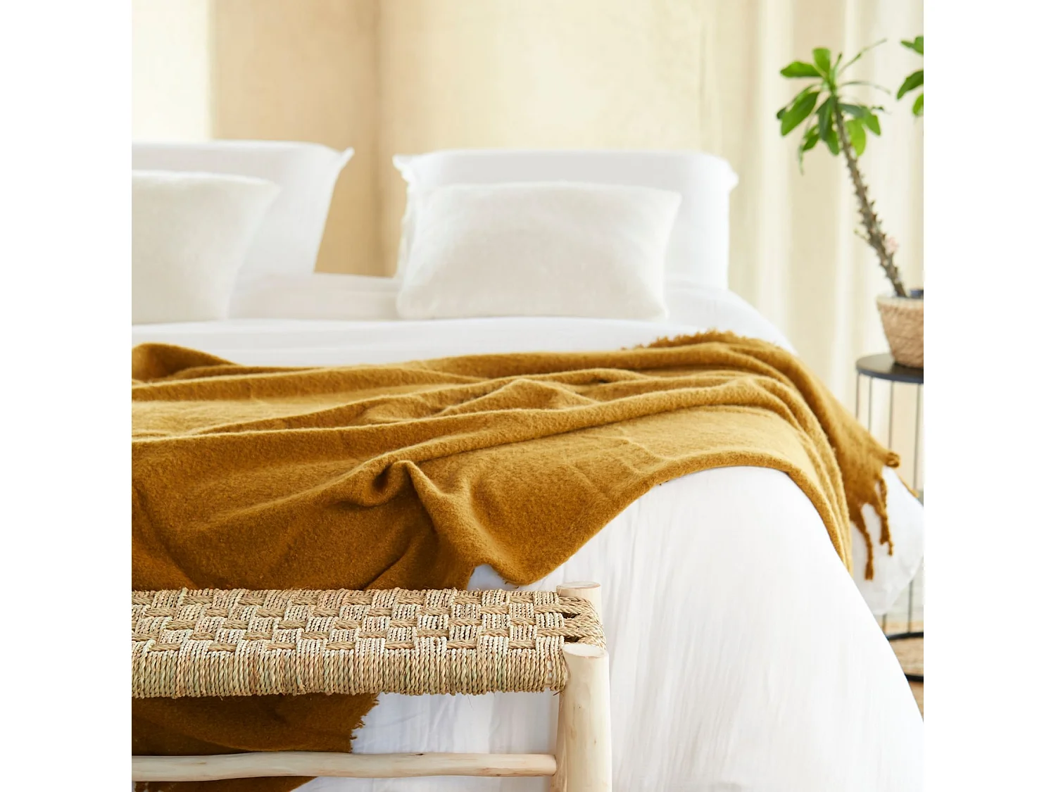 Juego de cama en gasa de algodón 260 x 240 cm