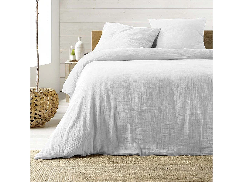 Parure de Lit 3 Pièces "Angelia" 260x240cm Blanc