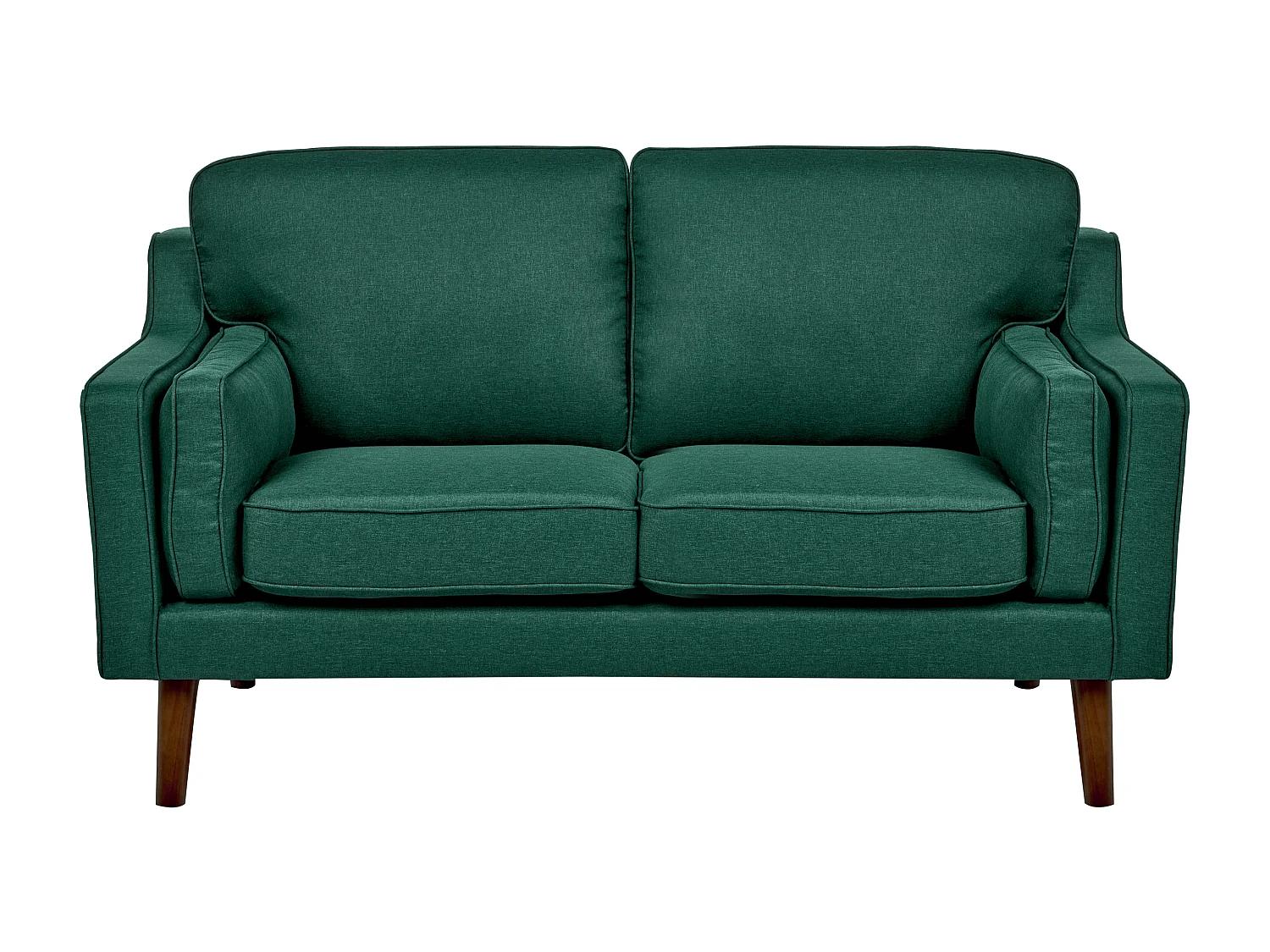 Sofá LOKKA Tecido Verde escuro 2 lugares