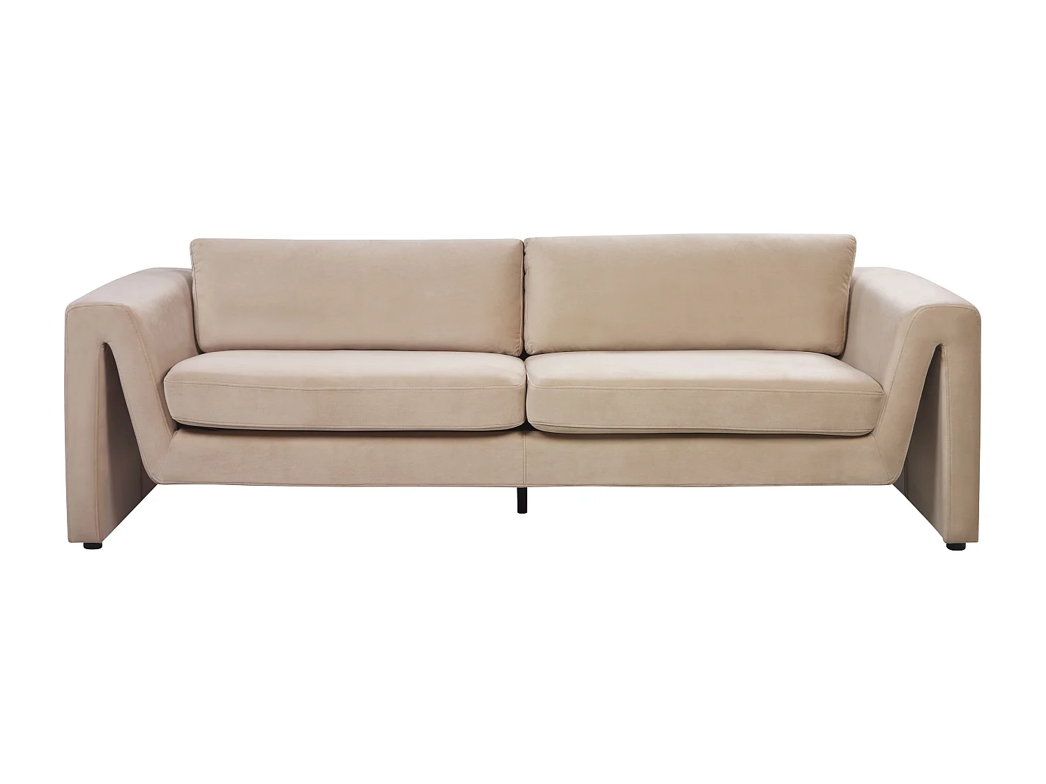 Canapé 3 places MAUNU Velours Beige sable