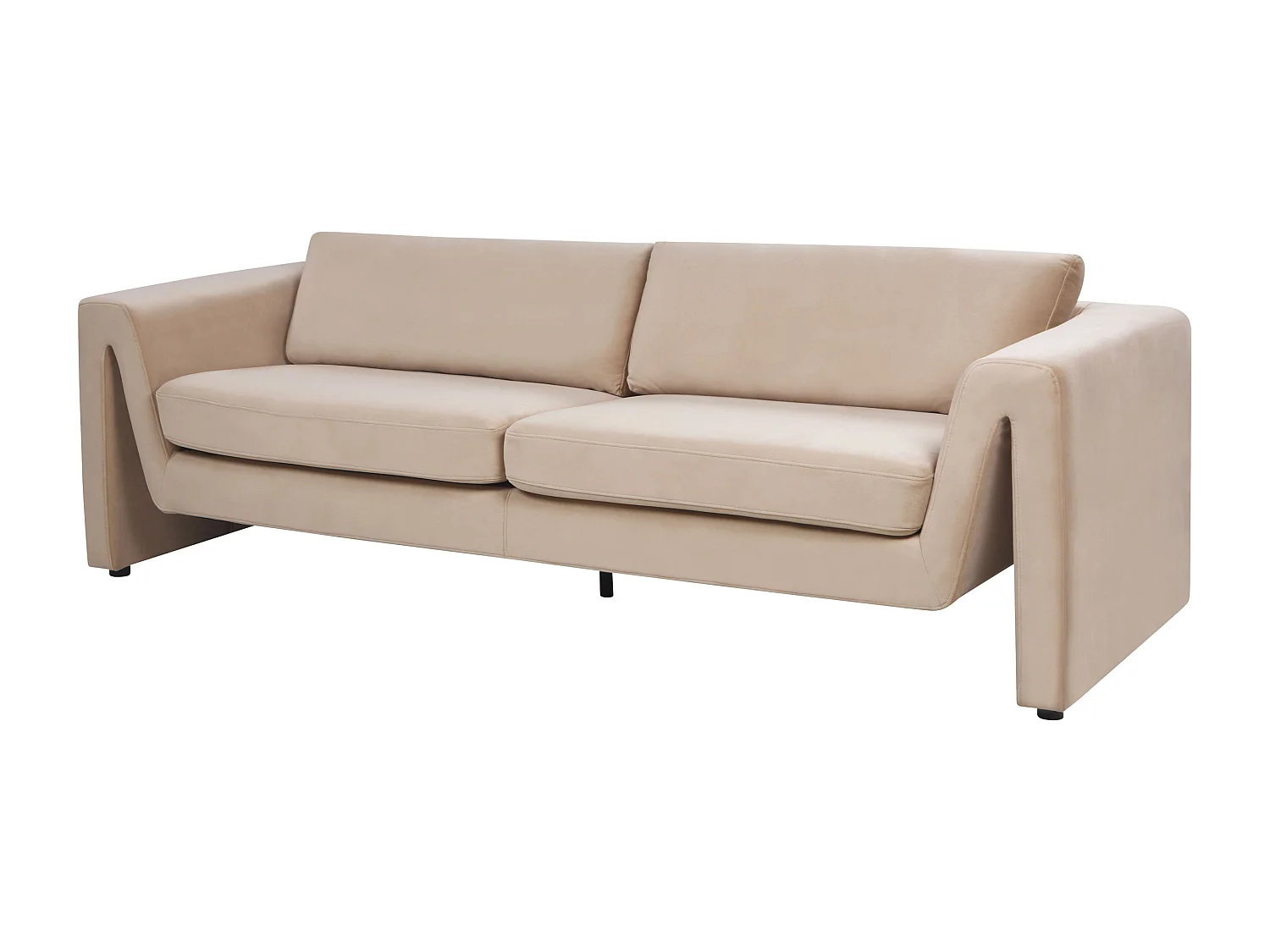 Canapé 3 places MAUNU Velours Beige sable