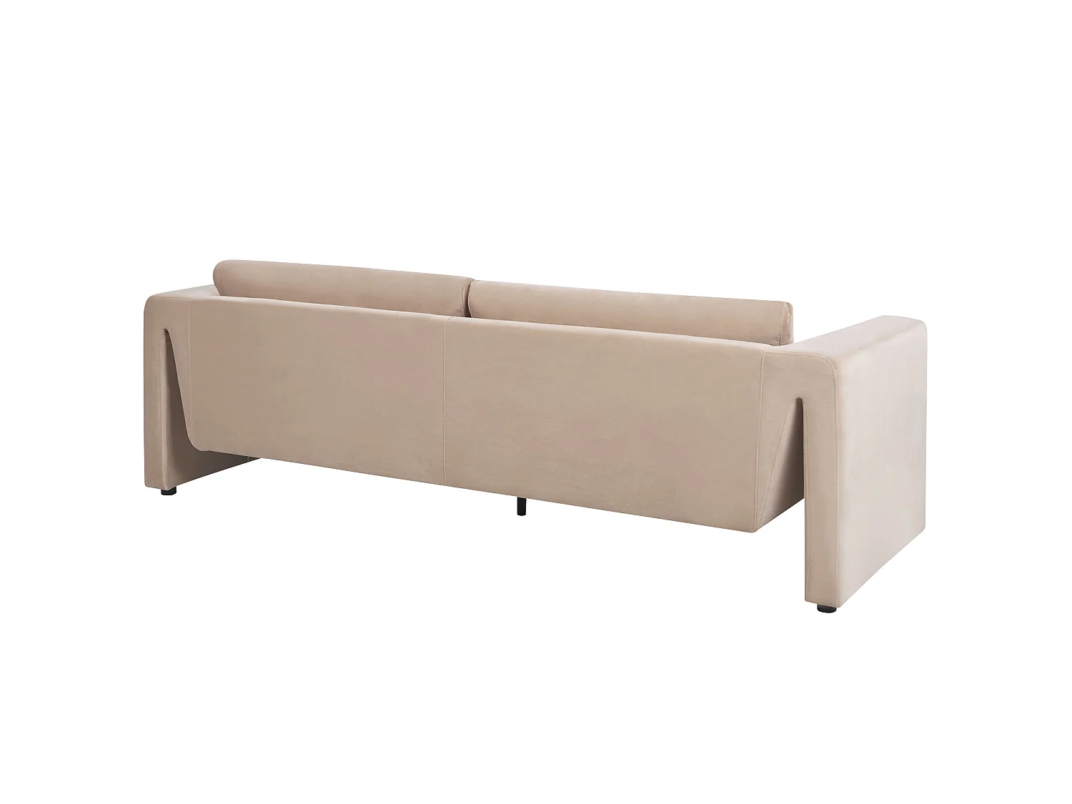 Canapé MAUNU Velours Beige sable 3 places
