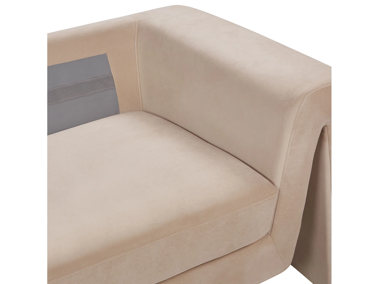 Canapé MAUNU Velours Beige sable 3 places