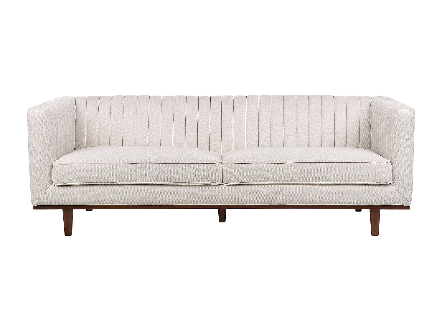 Divano SKAULE Tessuto Beige 3 posti