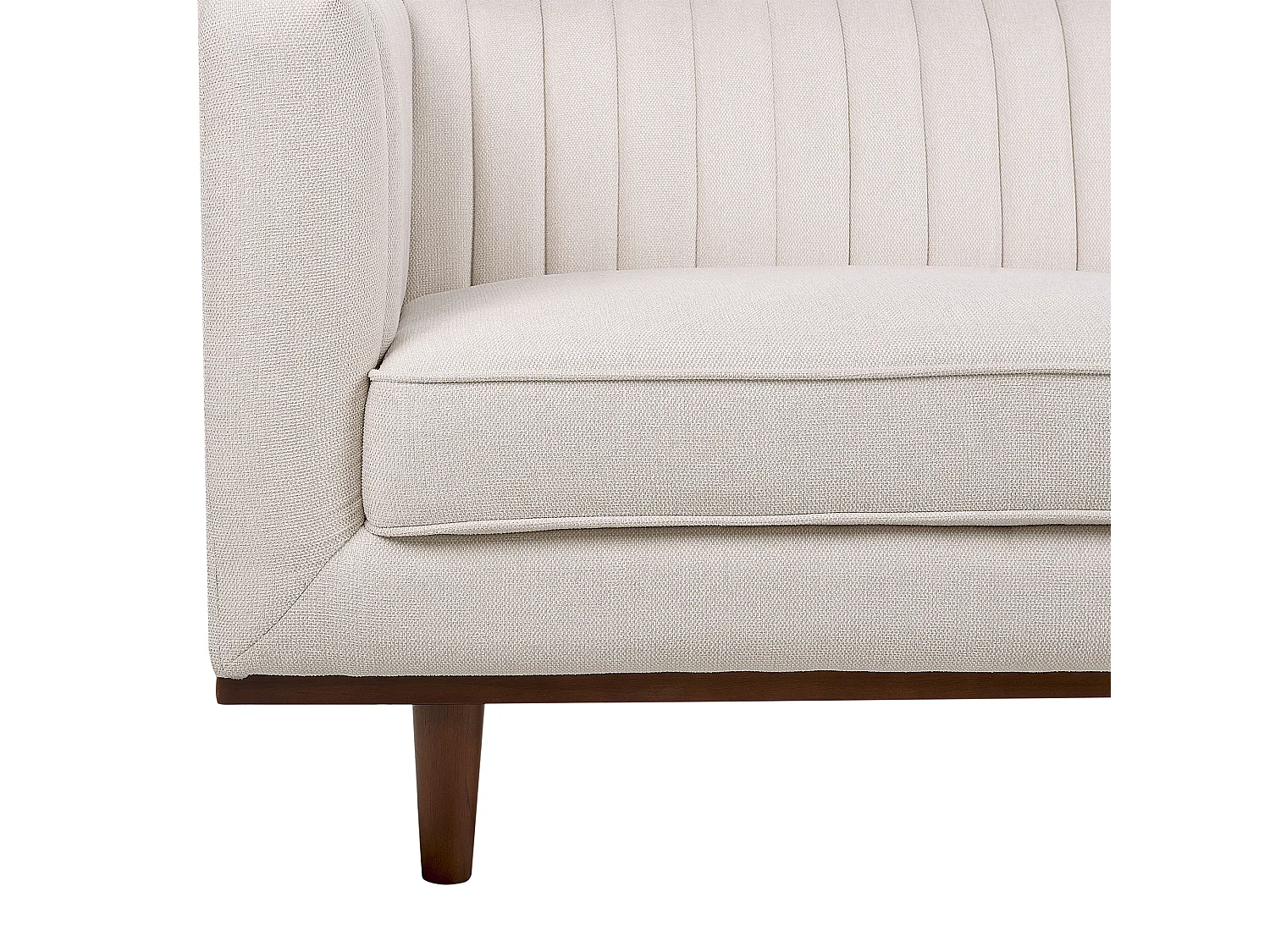 Divano SKAULE Tessuto Beige 3 posti