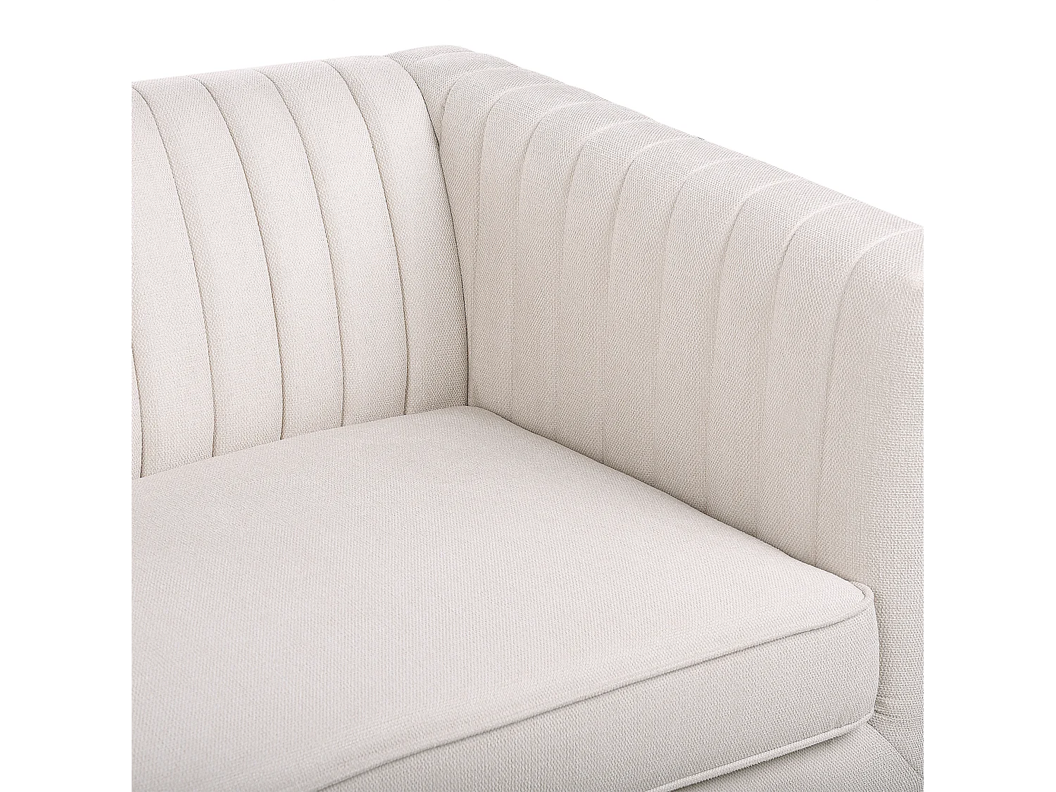 Divano SKAULE Tessuto Beige 3 posti