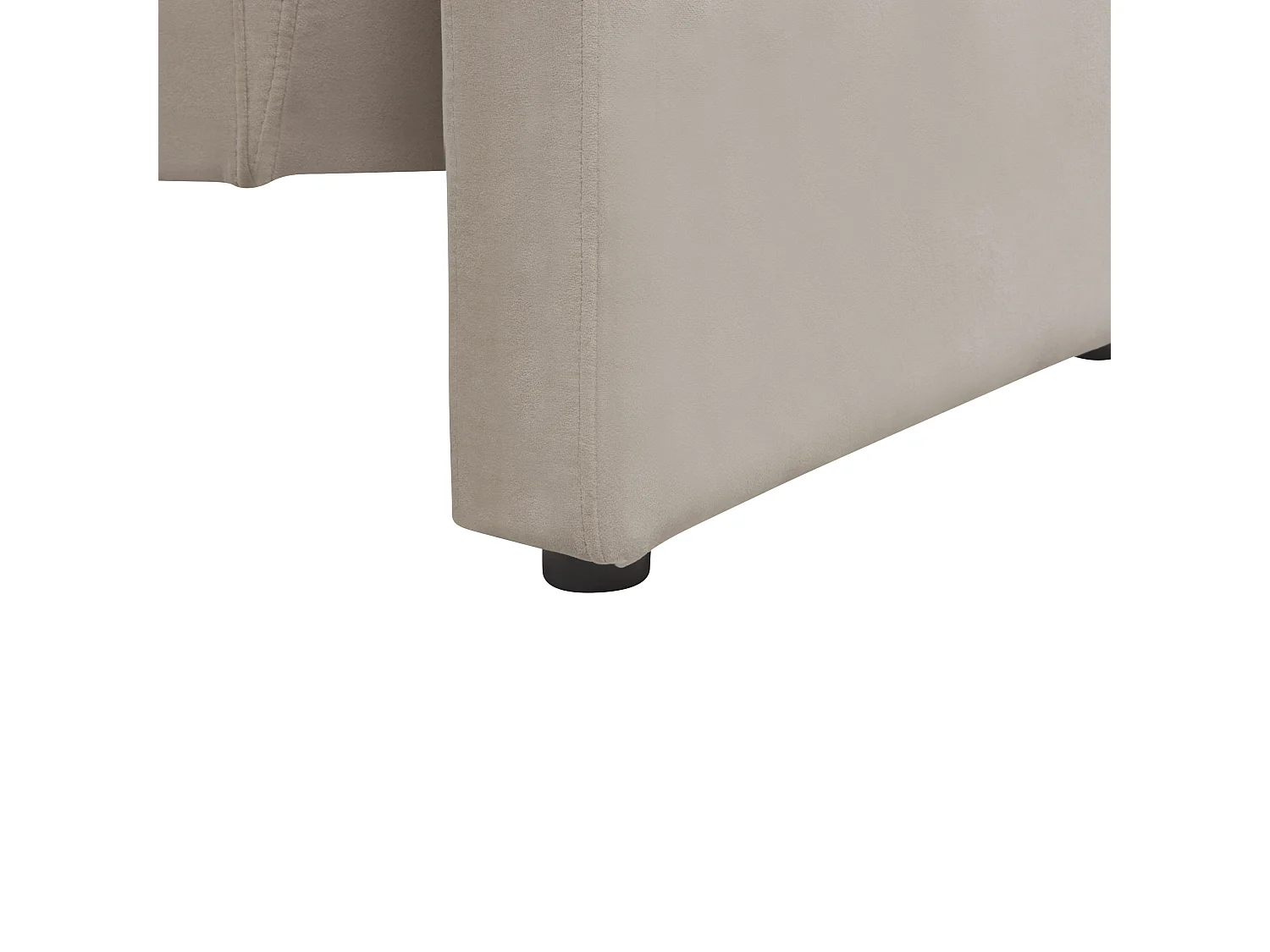 3-Sitzer Sofa Samt beige taupe dicke Sitzkissen breite Armlehnen modern Maunu