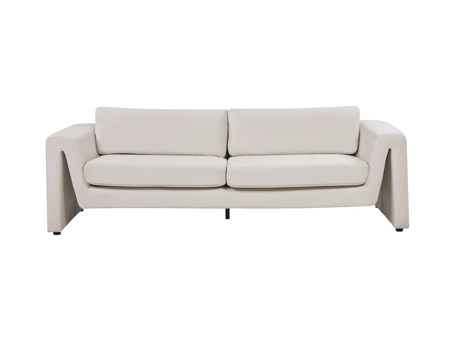 Canapé 3 places MAUNU Velours Beige clair