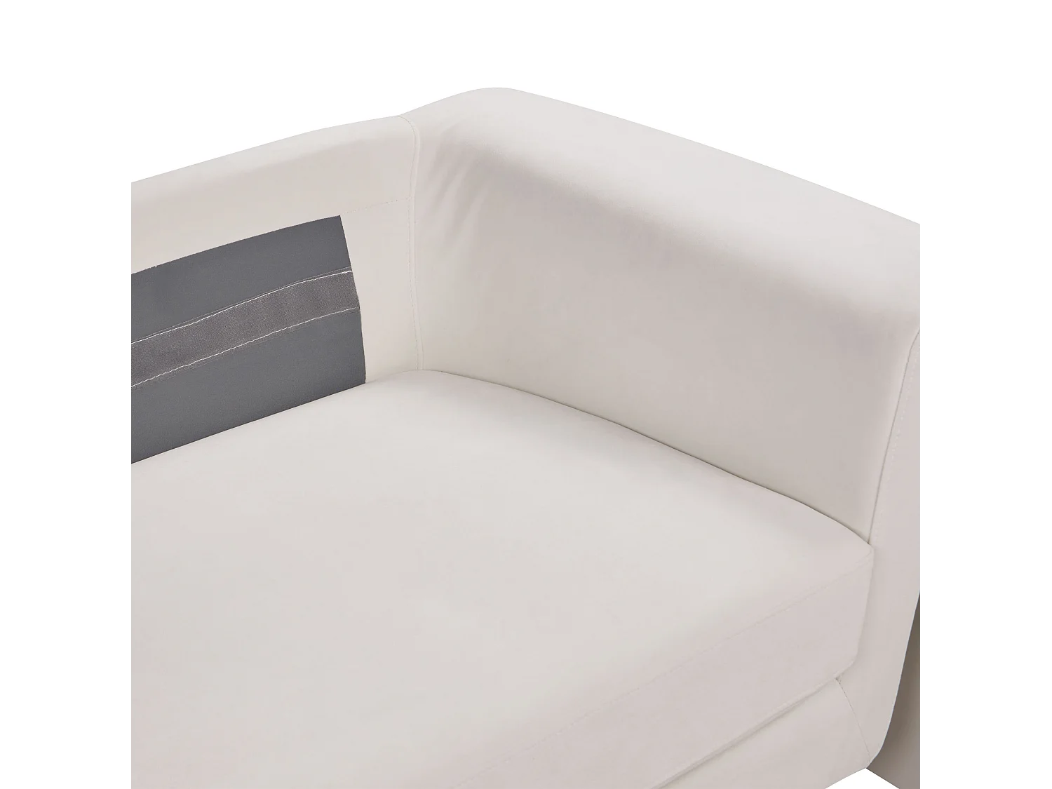 Sofa MAUNU Samtstoff Hellbeige 3-Sitzer