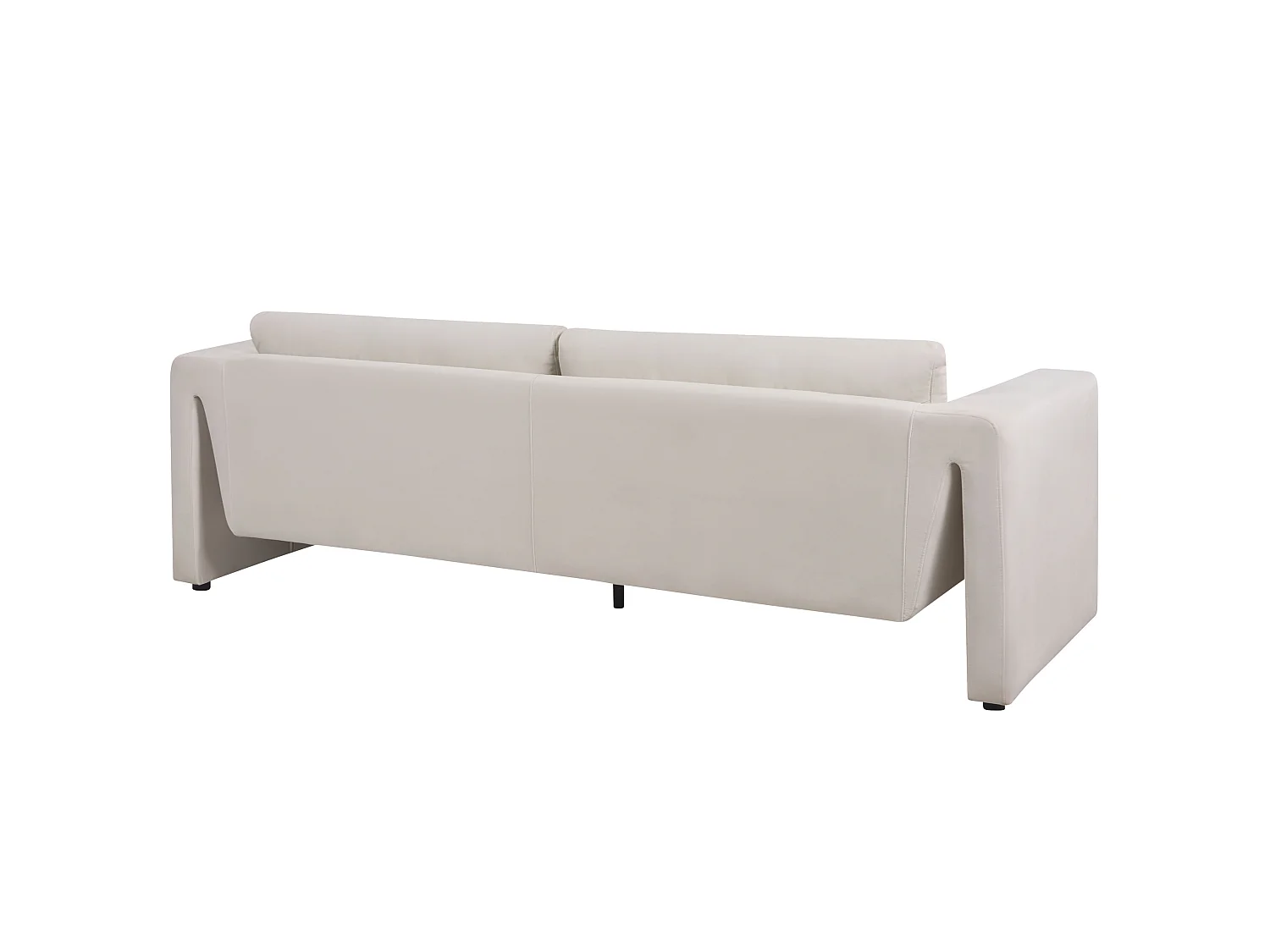 Canapé MAUNU Velours Beige clair 3 places