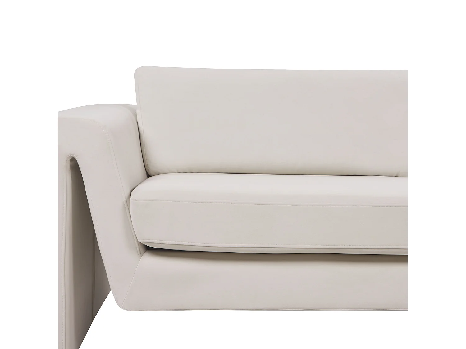 Canapé MAUNU Velours Beige clair 3 places