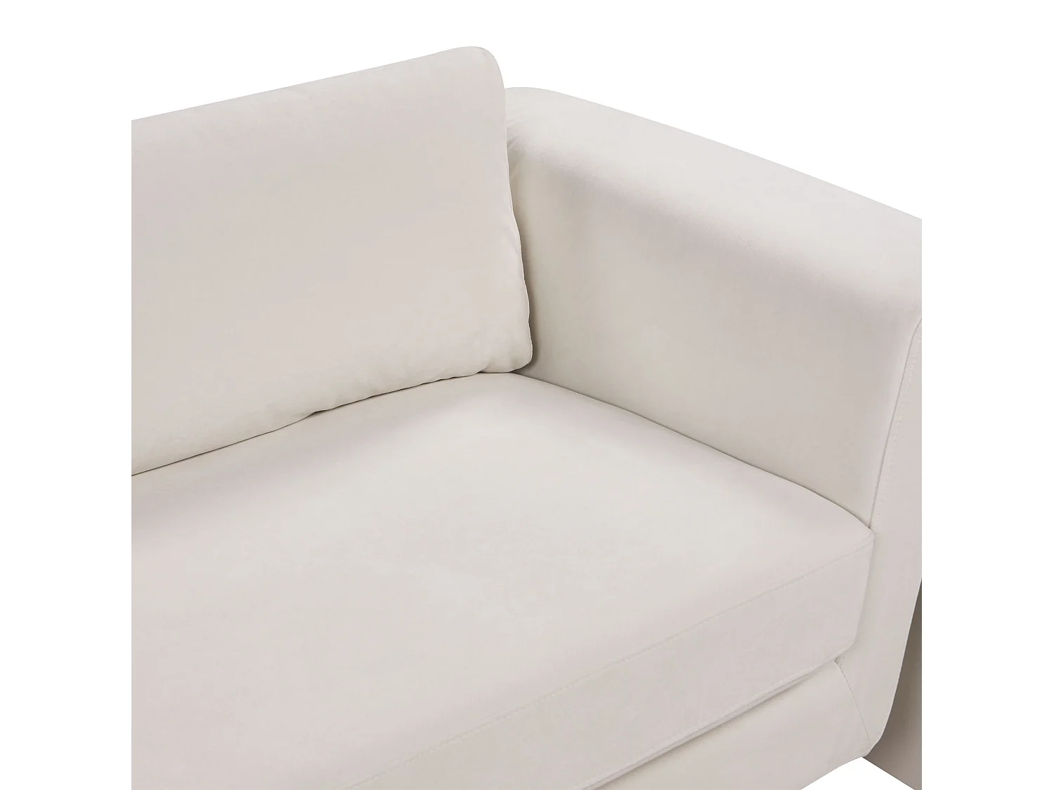 Canapé MAUNU Velours Beige clair 3 places