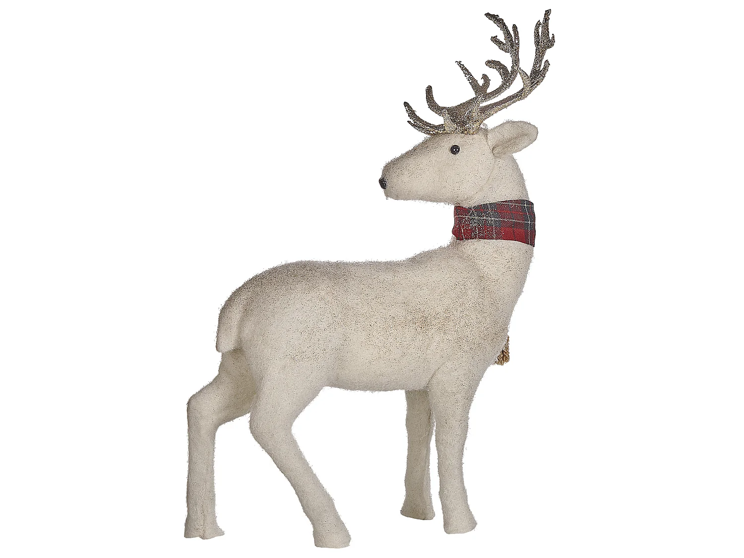Dekofigur Webpelz weiss Rentier 51 cm MUSTOLA