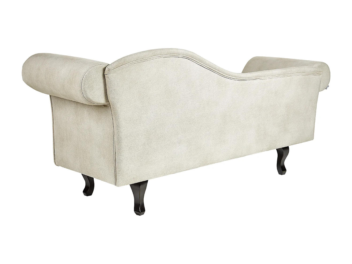 Chaise longue côté droit LATTES Velours Beige clair