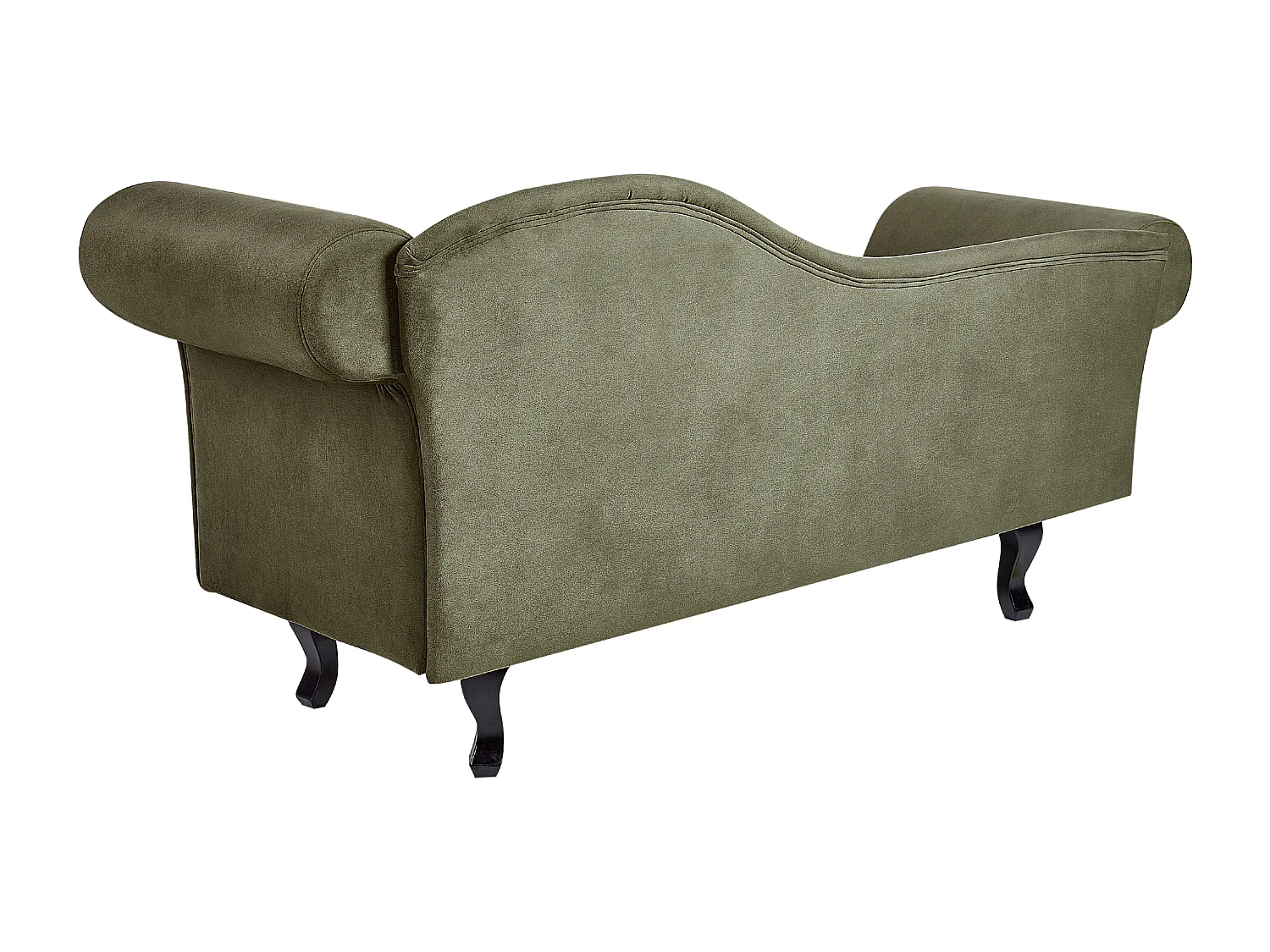 Chaise longue côté droit LATTES Velours Vert olive