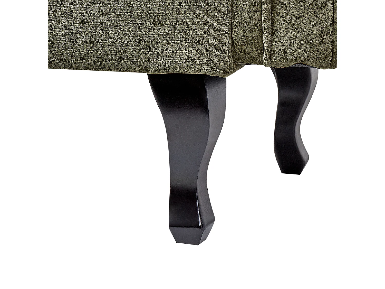 Chaise longue derecho LATTES Terciopelo Verde oliva