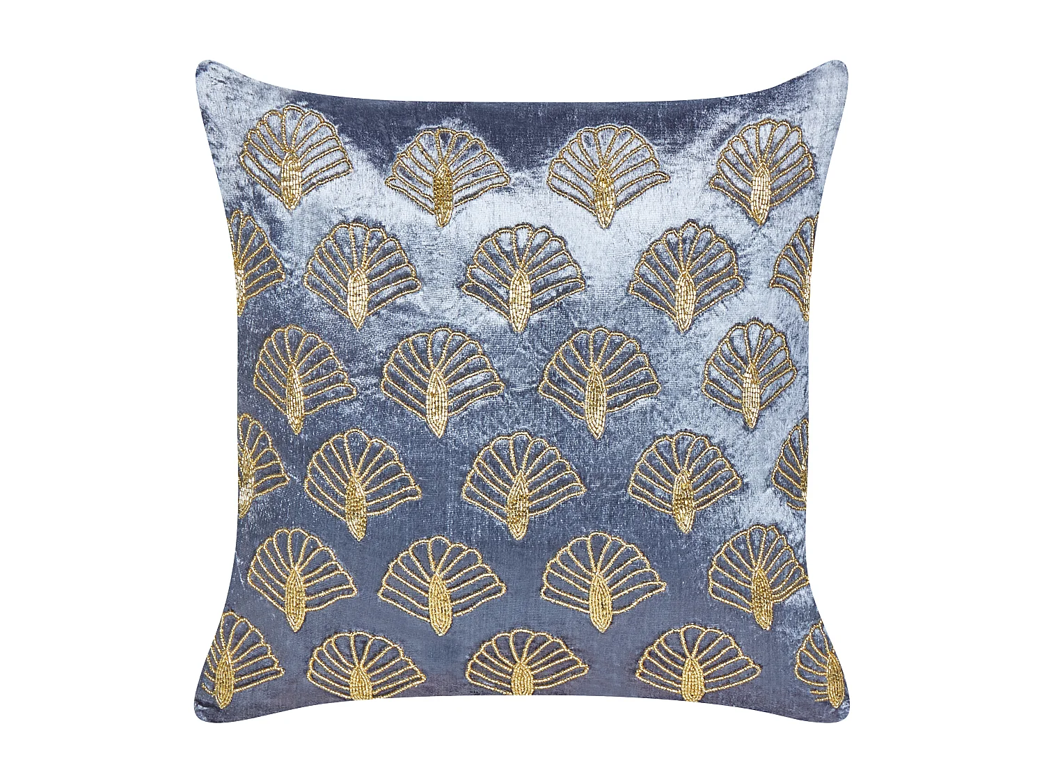 Lot de 2 coussins décoratifs PANDOREA Velours 45 x 45 cm Violet Motif géométrique