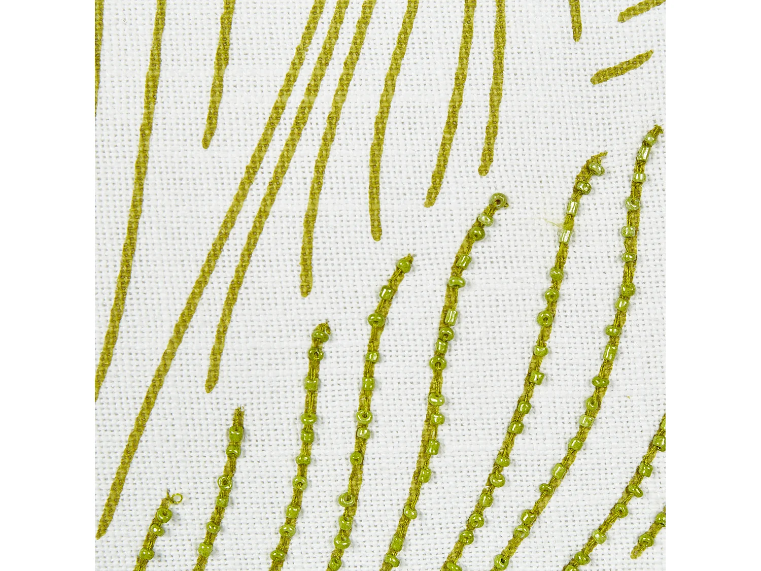 Coussin SPANDOREA Coton 30 x 50 cm Vert Motif de plante