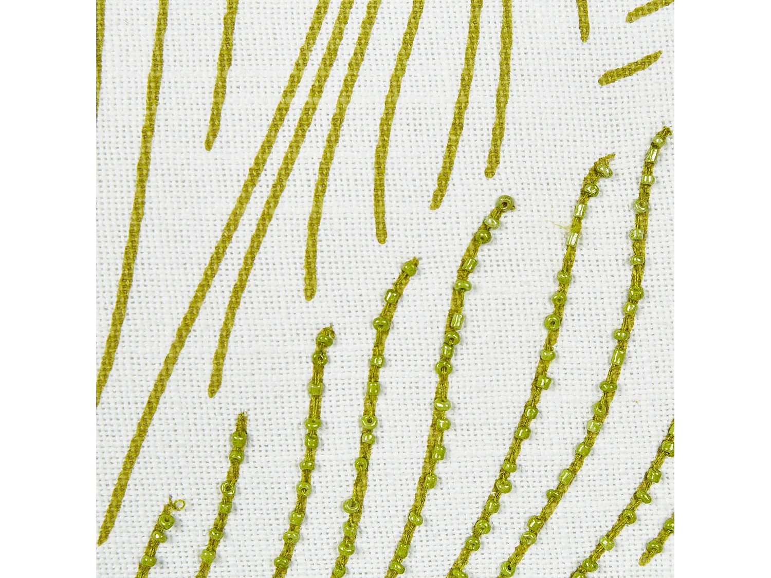 Cuscino decorativo SPANDOREA Cotone 30 x 50 cm Verde Trama di piante