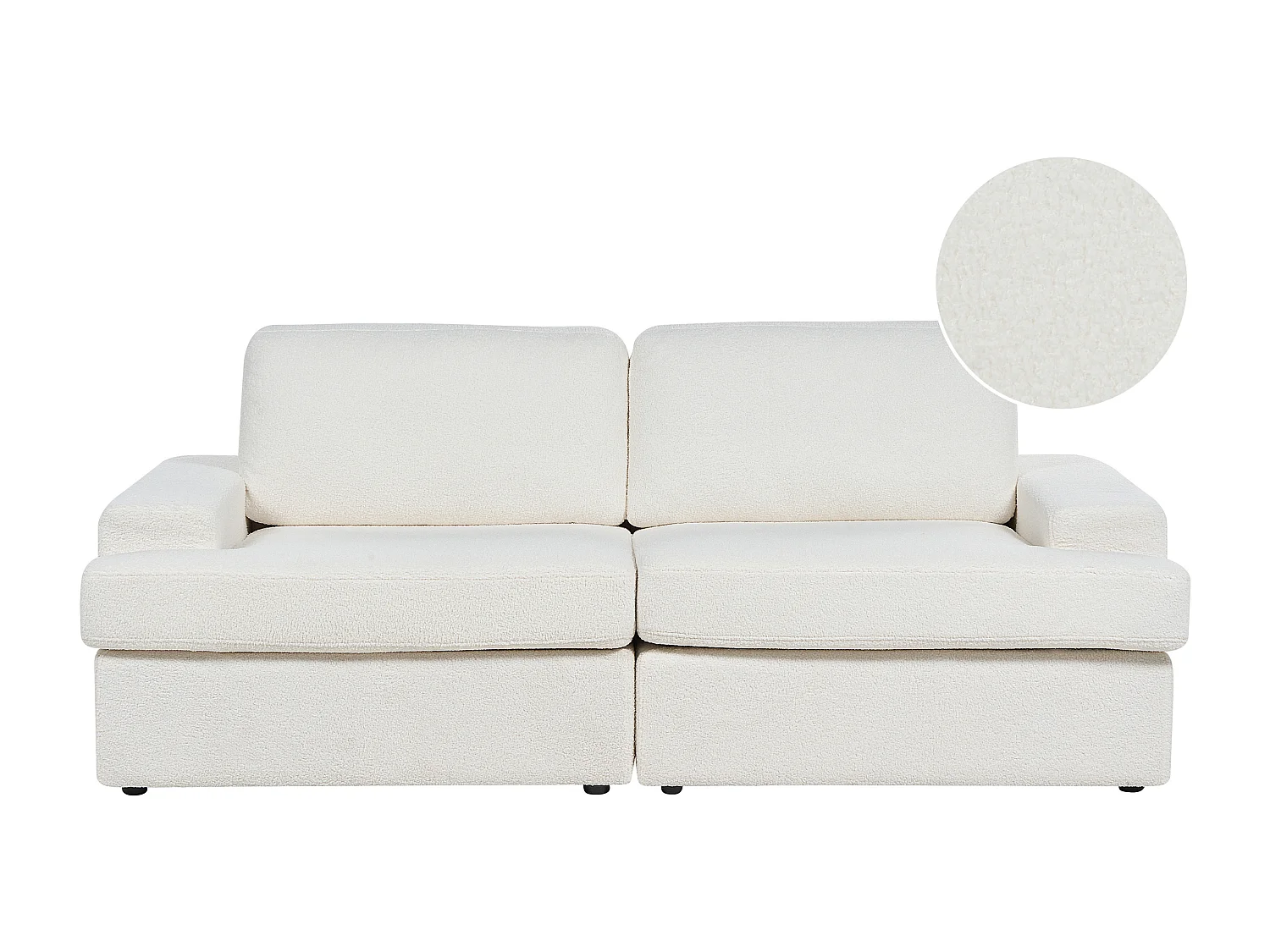 Sofa ALLA Bouclé Cremeweiss 3-Sitzer
