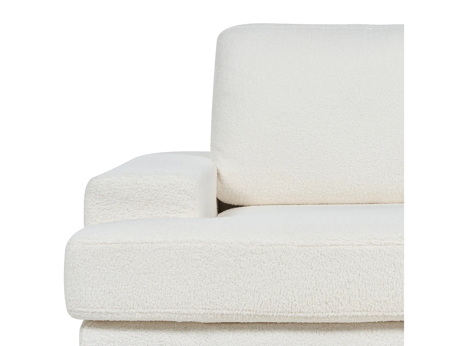 Sofa ALLA Bouclé Cremeweiss 3-Sitzer