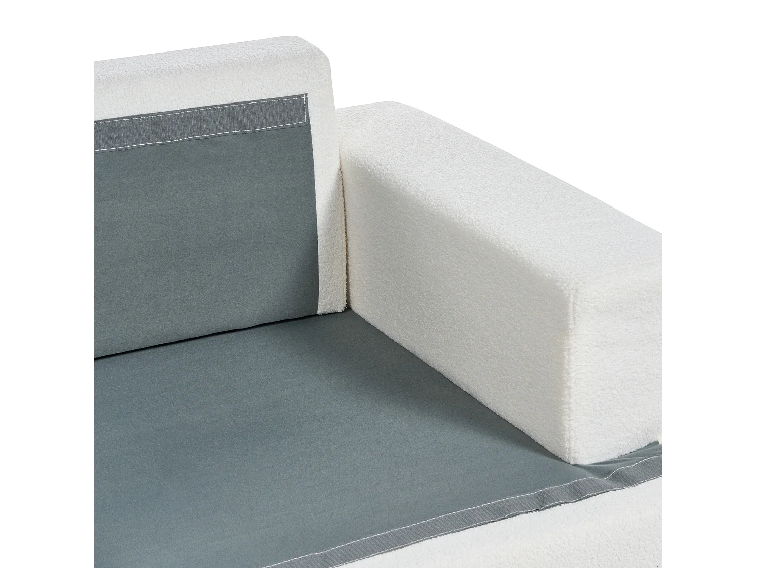 Sofa ALLA Bouclé Cremeweiss 3-Sitzer