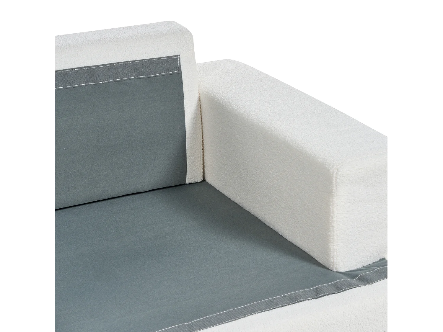 Sofá ALLA Bouclé Blanco crema 3 plazas