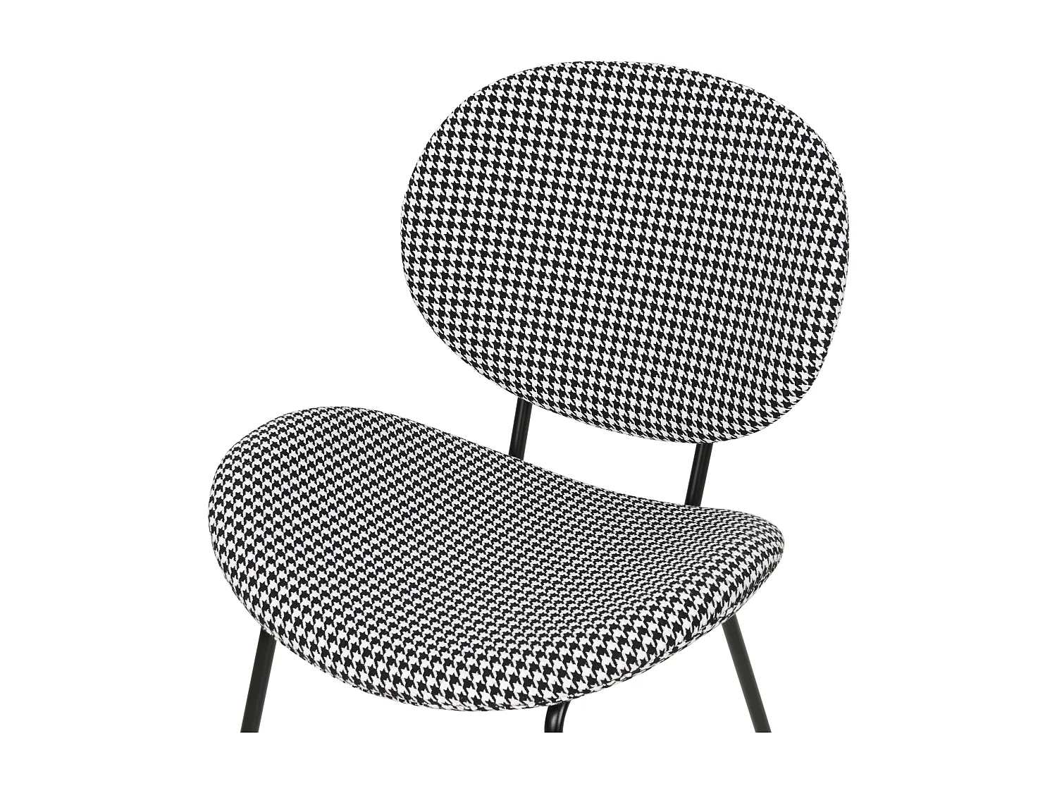 Set di 2 sedie da pranzo LUANA Nero/ Bianco