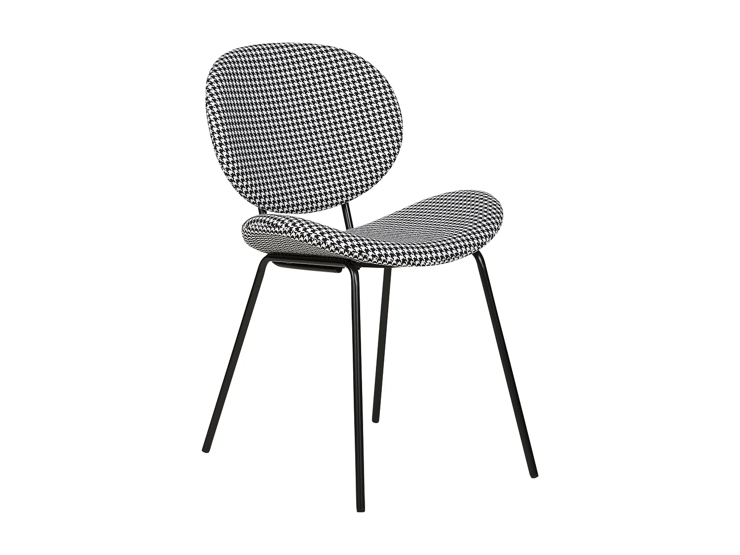 Set van 2 eetkamerstoelen LUANA Zwart/wit