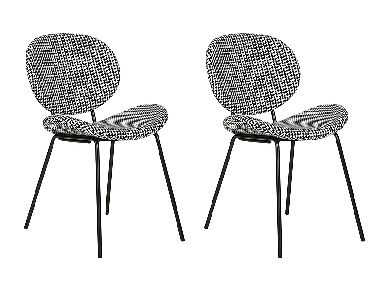 Set van 2 eetkamerstoelen LUANA Zwart/wit