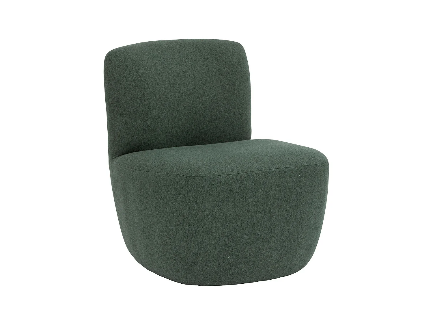 Fauteuil chauffeuse tissu chiné Vert Cèdre