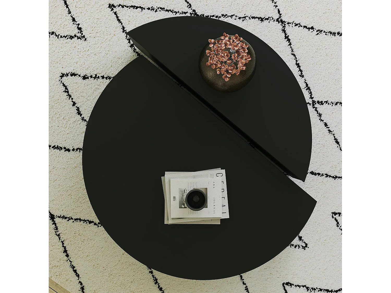 Set de 2 tables basses design Oatglow Noir